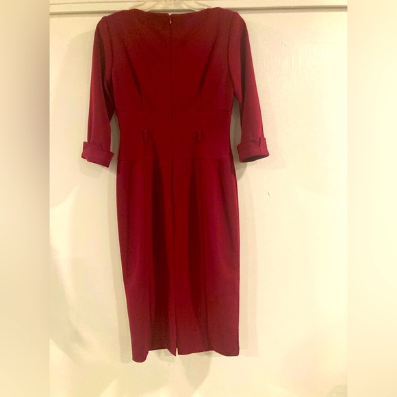 Professional Vintage 1950s Style Midi Dresses, maroon and purple, size 2 - Picture 2 of 11